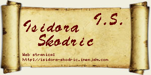 Isidora Škodrić vizit kartica